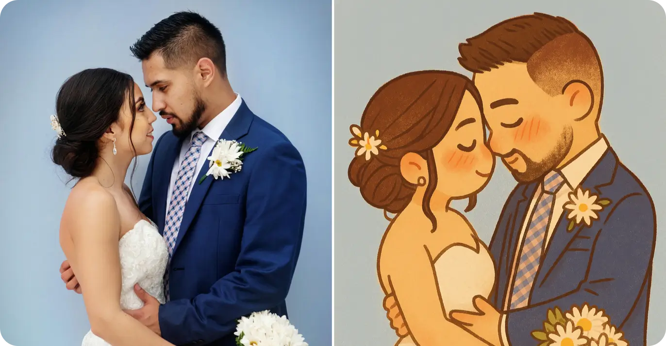 Matching PFP for Couples - Turn Photos into Chibi Couple Avatar