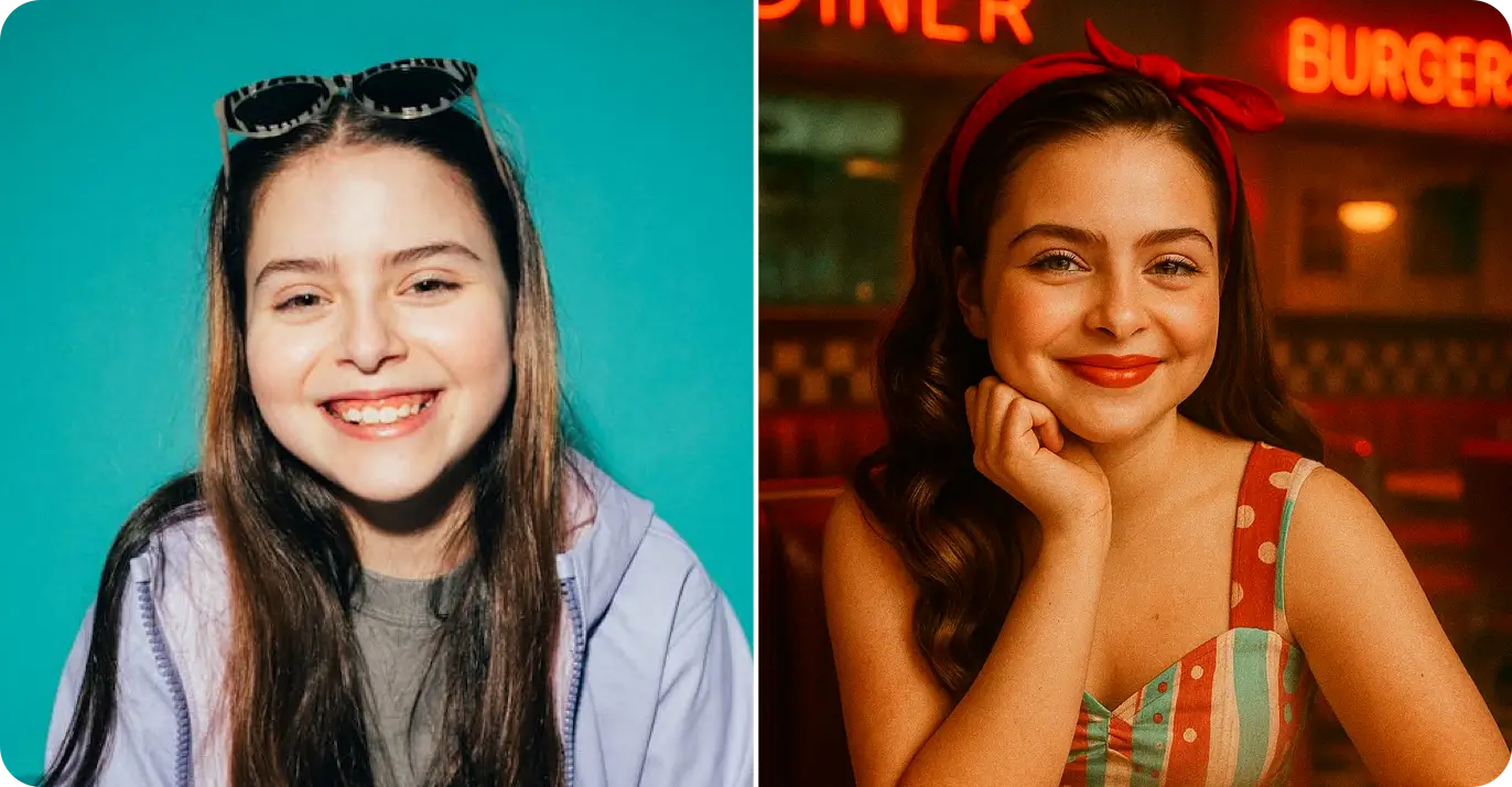 Image Filter Retro Vintage American 1950s Portrait