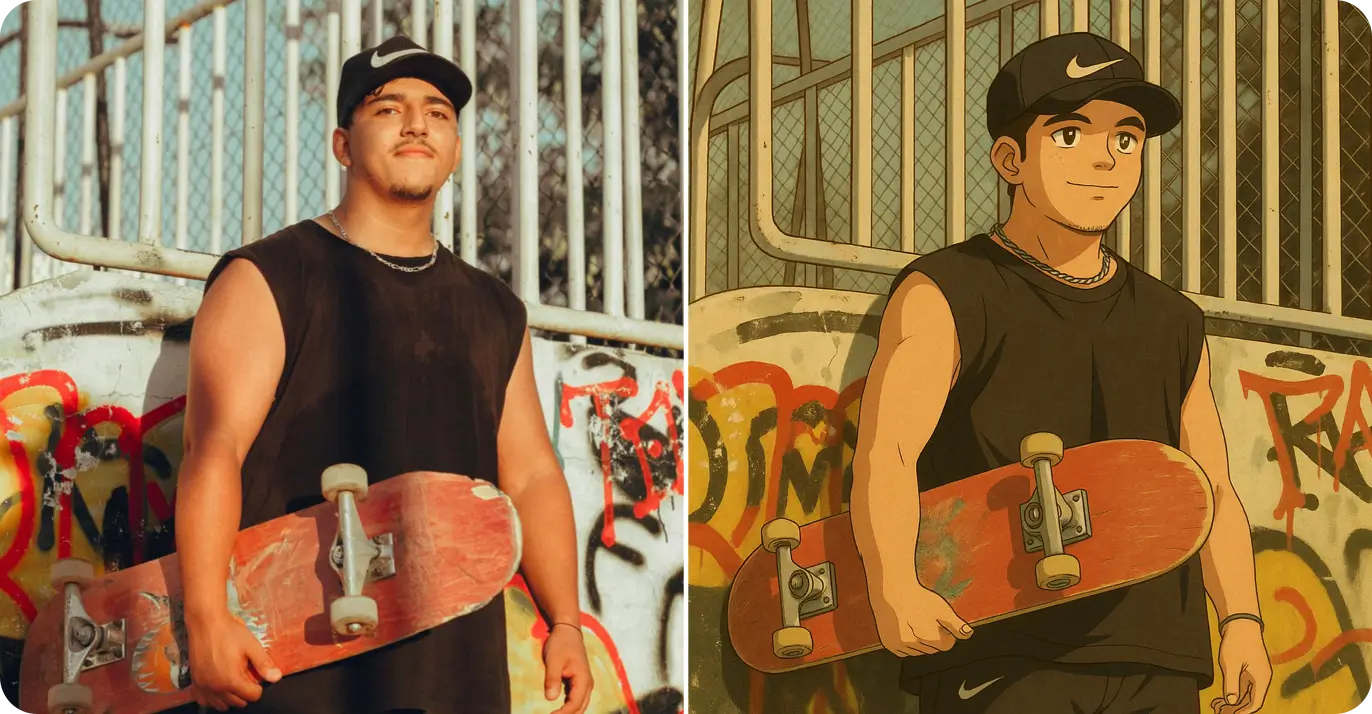 Free vintage filter - vintage photo filter and old school anime style converter - before