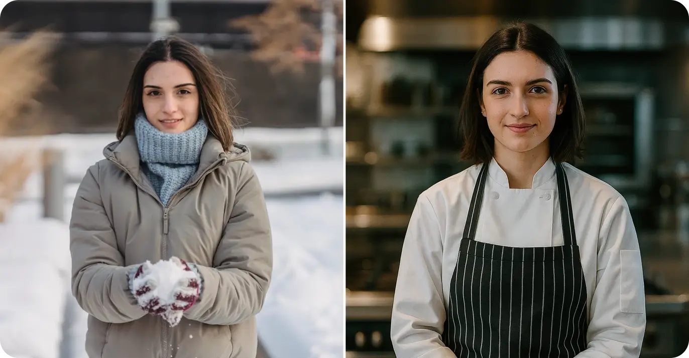 Chef headshots - AI chef portrait generator transformation - before